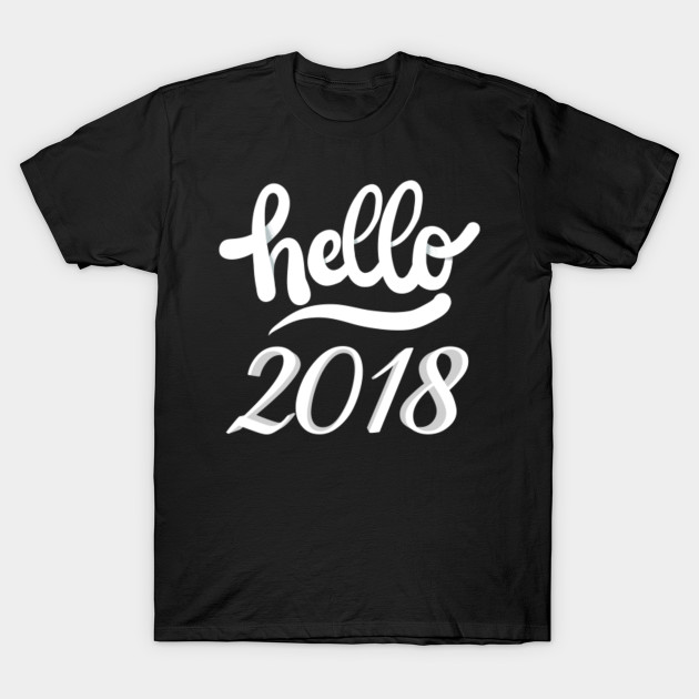 Hello 2018 Shirt, New Years Shirt, New Years Eve Shirt, Women's New Years Eve Party Shirt, Off Shoulder, Lightweight Sweater, 2018 T-Shirt